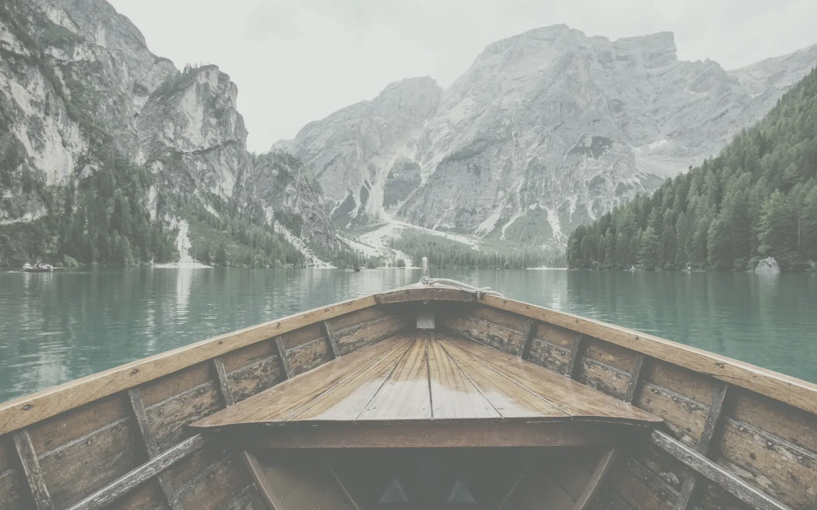 Lake Braies boat photo before colour grading